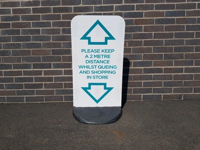 Printed Ecoflex Pavement Sign
