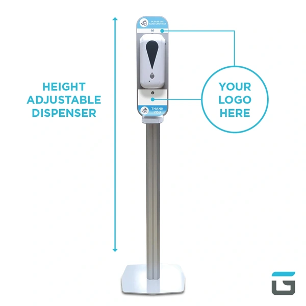 Sanitiser Stand Brand Silver