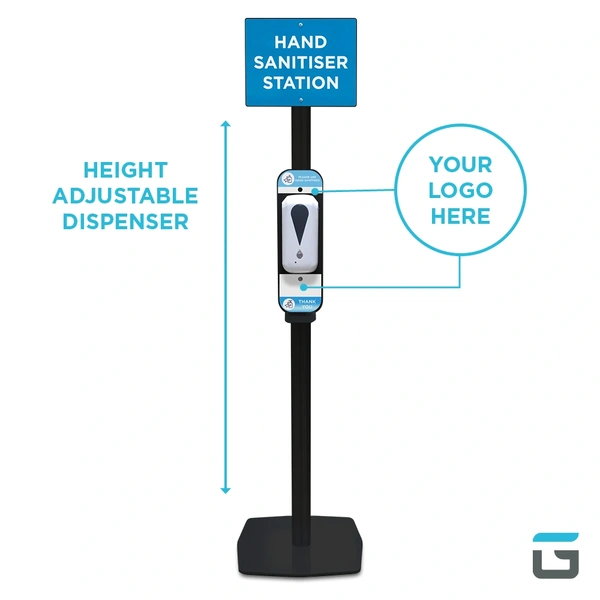SaniPole Plus Hand Sanitiser Station | Grafx UK 