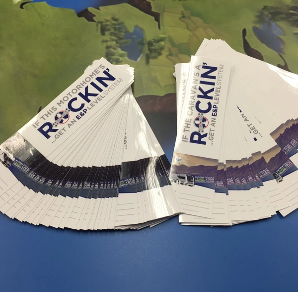 Gloss laminated vinyl stickers F