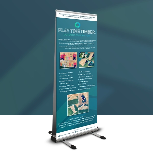  Thunder Roller - Banner Facing - Right - Playtime - Timber - With - Background